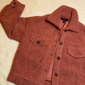 WATERMELON PINK TEDDY COAT